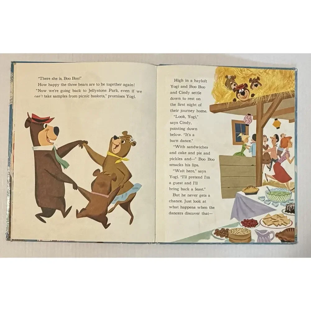 Vintage 1964 Hanna-Barbera Mel Crawford HEY THERE IT'S YOGI BEAR Big Golden Book